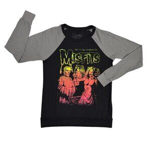 Misfits T Shirt Womens Small S Raglan Long Sleeve The Shocking Return Punk Band